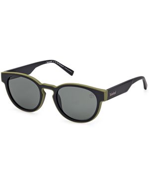 Timberland Tb00026 02R Sunglasses Injected Round Polarized - Black