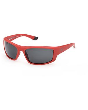 Timberland Tb00081 67D Sunglasses Injected Smoke Squared Polarized