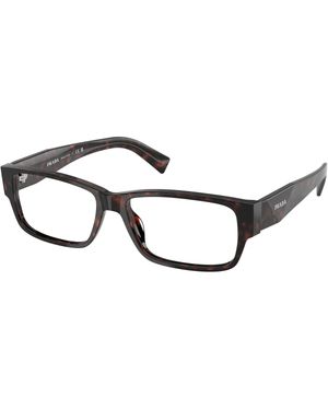 Prada Pr B09V 17N1O1 Optical Frames Acetate Squared Normal - Black