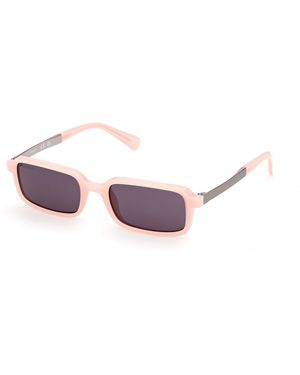 MAX&Co. Mo0159 72A Sunglasses Injected Smoke Squared Normal - Pink