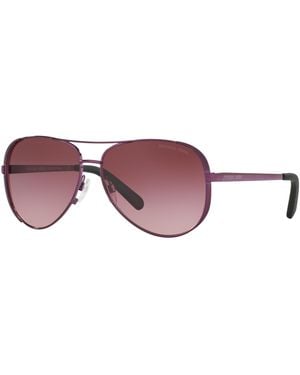 Michael Kors Mk5004 Chelsea 11588H Sunglasses Metal Bordeaux Squared Normal Shaded - Black