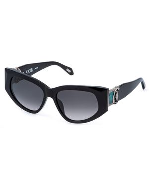 Just Cavalli Sjc169V 700Y Sunglasses Acetate Smoke Cat Eye Normal Nuanced - Black