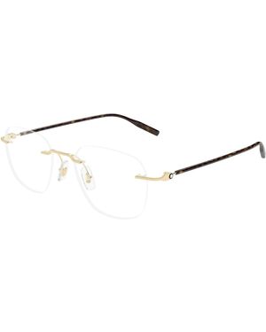 Montblanc Mb0430O 003 Optical Frames Metal Transparent Round - Black