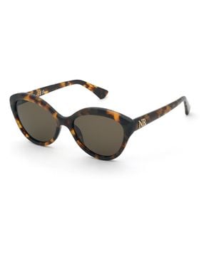 Nina Ricci Snr478 745 Sunglasses Acetate Butterfly Normal - Black