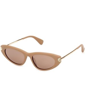 Max Mara Mm0214 46E Sunglasses Acetate Squared Normal - Black
