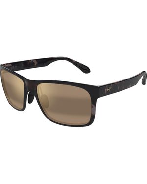 Maui Jim Mj0432S 002 Sunglasses Injected Bronze Squared - Black