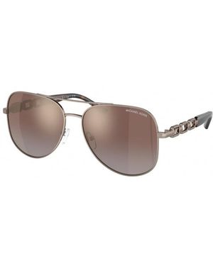 Michael Kors Mk1121 Chianti 12136K Sunglasses Metal Pilot Mirrored Shaded - Natural