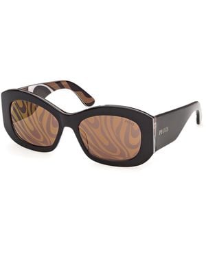 PUCCI Ep0263 05G Sunglasses Acetate Squared Normal - Black