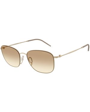 Giorgio Armani Ar6168 300213 Sunglasses Metal Pillow Normal Shaded - Black
