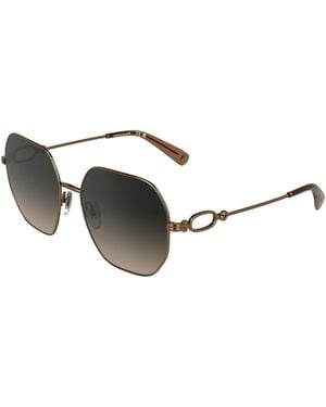 Longchamp Lo187S 734 Sunglasses Metal Squared Normal - Black