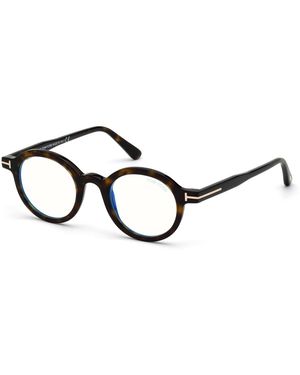 Tom Ford Ft5664-B 052 Optical Frames Acetate Round Normal - Black