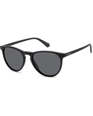 Polaroid Pld 4152/S 807/M9 Sunglasses Polycarbonate Round Polarized - Black