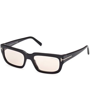 Tom Ford Ft1075 Ezra 01E Sunglasses Acetate Squared Photochromatic - Black