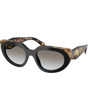 Prada Pr D02S 0Cd80L Sunglasses Acetate Round Normal Nuanced - Black