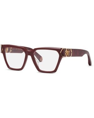 Philipp Plein Vpp190M Plein Capture 03G6 Optical Frames Acetate Squared - Black