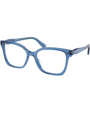 Swarovski Sk2061 1100 Optical Frames Acetate Transparent Squared Normal - Black