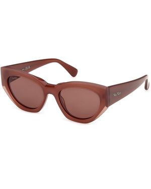 Max Mara Mm0210 72E Sunglasses Acetate Cat Eye Normal - Pink