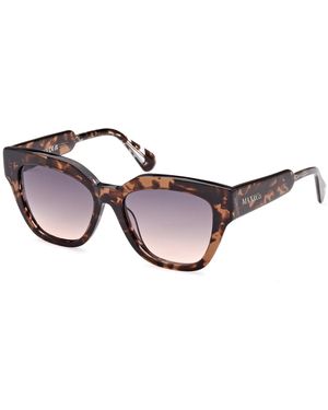 MAX&Co. Mo0059 56B Sunglasses Acetate Smoke Squared Normal - Black