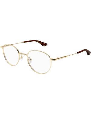 McQueen Am0502O 002 Optical Frames Metal Transparent Round - Black