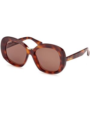 Max Mara Mm0087 Edna 52E Sunglasses Acetate Round Normal - Multicolour