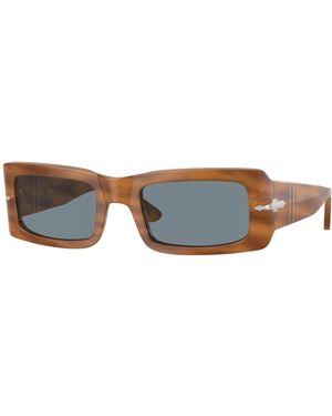 Persol Po3332S Francis 960/56 Sunglasses Acetate Squared Normal Anti-Glare - Black