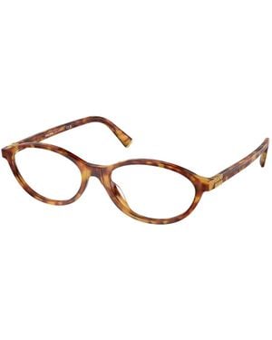 Miu Miu Mu 09Xv 4Bw1O1 Optical Frames Acetate Transparent Round Normal - Black