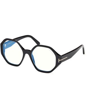 Tom Ford Ft5967-B 001 Optical Frames Acetate Geometric Normal - Black