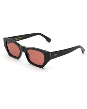 Retrosuperfuture Bw5 Amata Fantome Sunglasses Acetate Bordeaux Geometric Normal Shaded - Black