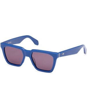 adidas Or0110 90A Sunglasses Acetate Smoke Squared Normal - Black