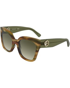Longchamp Lo717S 324 Sunglasses Acetate Squared Normal Nuanced - Green