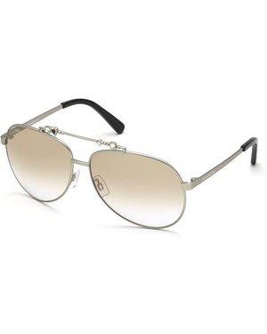 DSquared² Dq0356 59F Outlet Sunglasses Metal Pilot Normal Shaded - Black