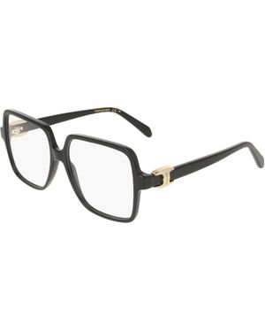 Ferragamo Sf3058 001 Optical Frames Acetate Squared Normal - Black
