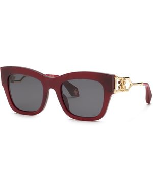 Roberto Cavalli Src130 06Pj Sunglasses Acetate Smoke Squared Normal - Black