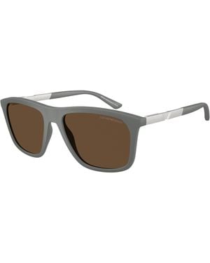 Emporio Armani Ea4237 620573 Sunglasses Injected Squared Normal - Black