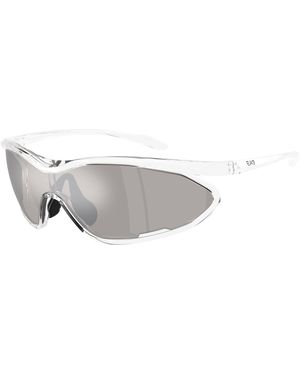 Moncler Q74013 64476G Sunglasses Injected Geometric Mirror - Black