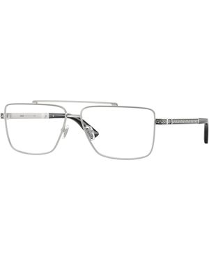 Versace Ve1315 1000 Optical Frames Metal Transparent Squared Normal - Black