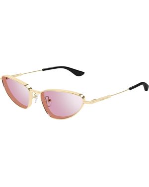 McQueen Am0522S 004 Sunglasses Acetate Cat Eye - Black