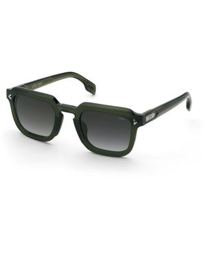 Lozza Sl4379M Arpeggio 5 02Gn Sunglasses Acetate Smoke Geometric Normal Shaded - Black