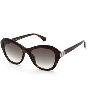 Twinset Stw097 04Bl Sunglasses Acetate Butterfly Normal Nuanced - Black