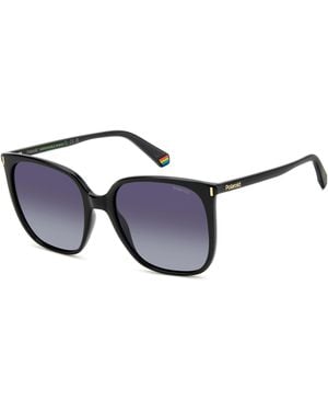 Polaroid Pld 6218/S 807/Wj Sunglasses Plastic Squared Polarized Shaded - Black