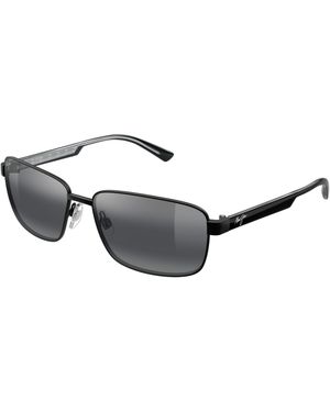 Maui Jim Mj0362S 001 Sunglasses Metal Squared - Black