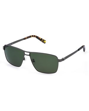 Fila Sfib10 627P Sunglasses Metal Geometric - Black