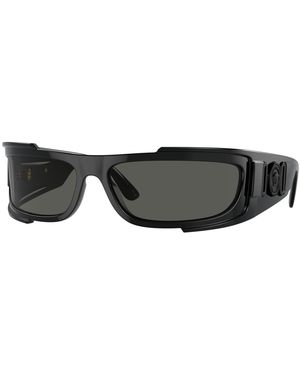 Versace Ve4446 Gb1/87 Sunglasses Nylon Squared Normal - Black