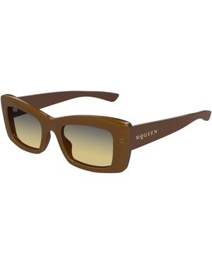 McQueen Am0526S 003 Sunglasses Acetate Squared - Black