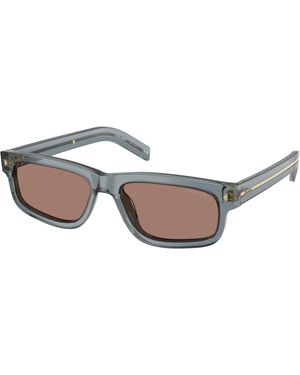 Prada Pr B11S 17T05D Sunglasses Acetate Squared Normal - Black