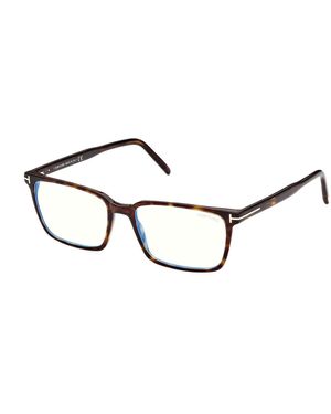 Tom Ford Ft5802-B 052 Optical Frames Acetate Squared Normal - Black