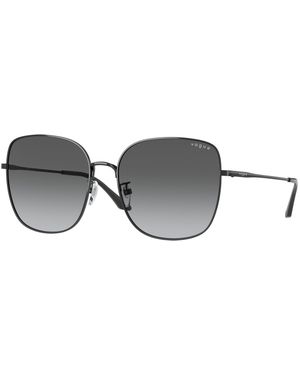 Vogue Eyewear Vo4237Sd 352/11 Sunglasses Metal Squared Normal Shaded - Black