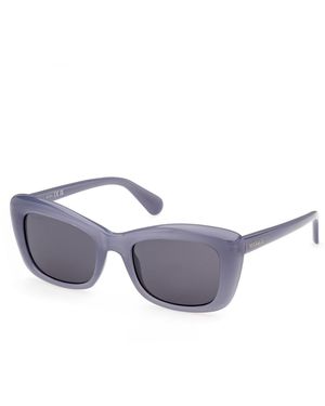 MAX&Co. Mo0176 84A Sunglasses Injected Smoke Butterfly Normal - Black