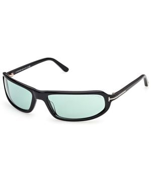 Tom Ford Ft1400 Addison-02 01N Sunglasses Acetate Squared Normal - Black