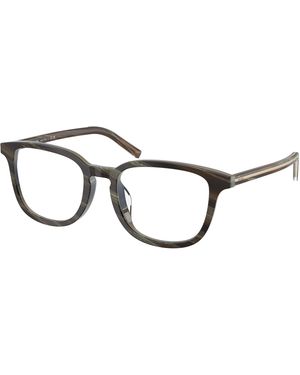 Prada Pr D21Vd 24P1O1 Optical Frames Acetate Transparent Pillow Normal - Black